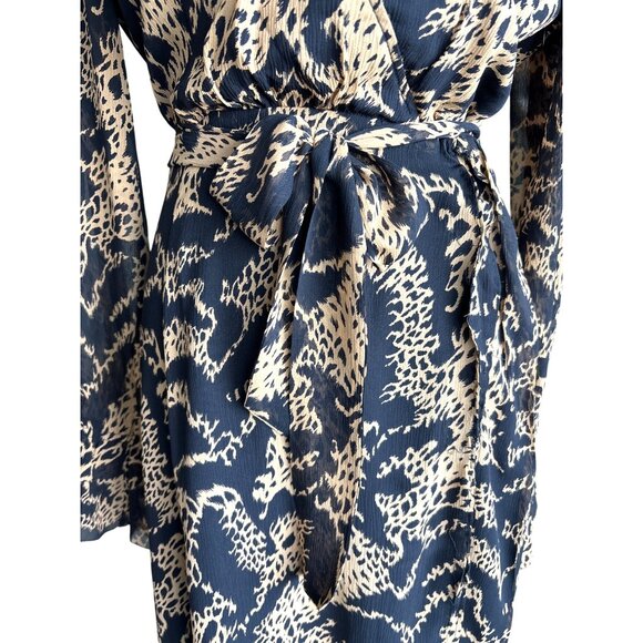 Paige Chamomile Dress‎ Size Small Hyde Black Mixed Tiger Print 100% Silk Lined - Picture 4 of 11